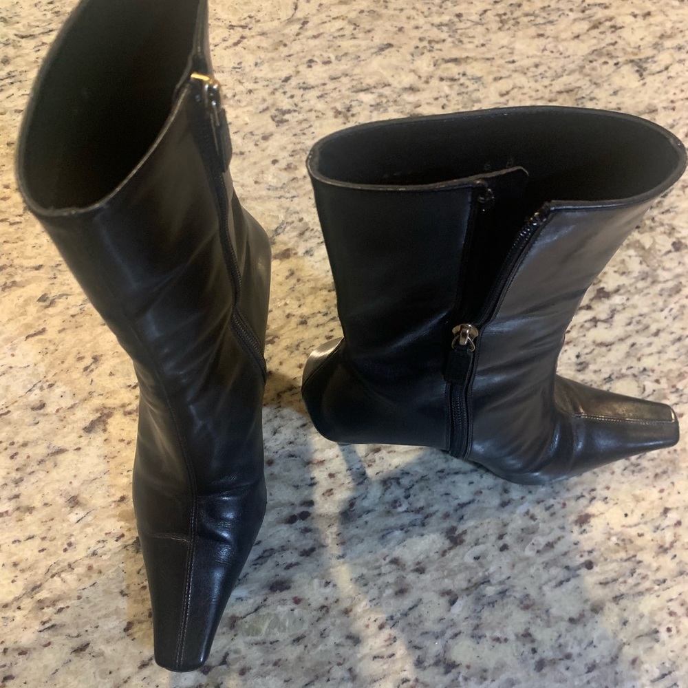 GUCCI High Ankle Black 132281 VIBRAM SOLES Womens Size 6B Leather Boots - Picture 6 of 7